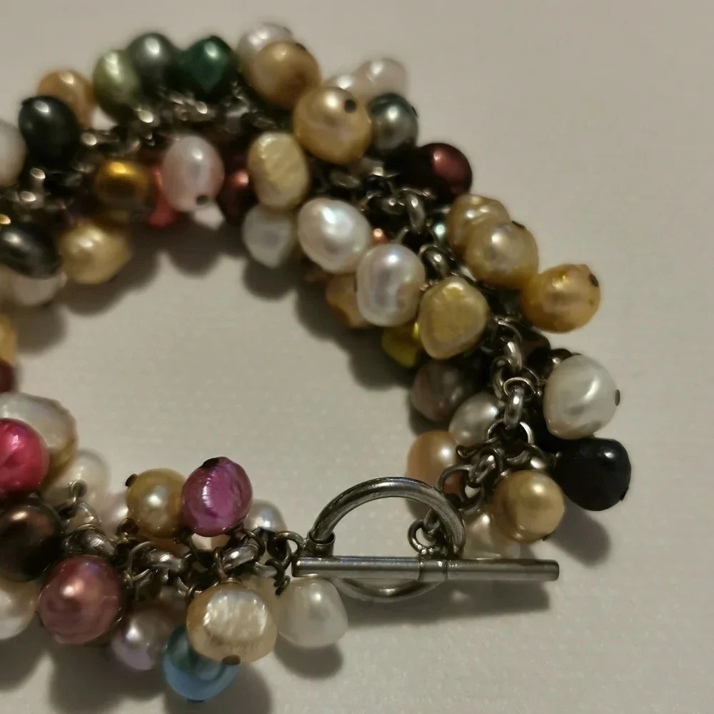 Colorful natural pearl bracelet - Picture 4 of 5